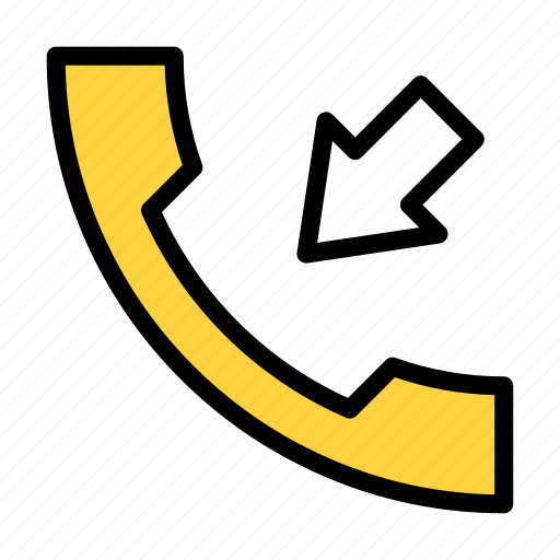 Phone, incoming, call, receiver, communication icon - Download on Iconfinder