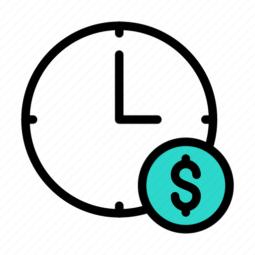 Time, deadline, dollar, currency, history icon - Download on Iconfinder