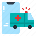 ambulance, mobile, phone, emergency, call, smartphone, cellphone