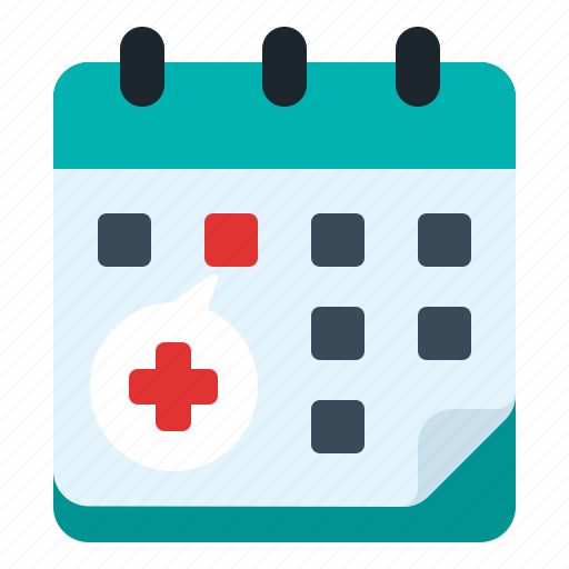 Calendar, medical, appointment, time, and, date, schedule icon - Download on Iconfinder