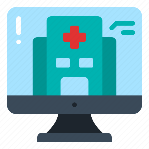 Hospital, clinic, computer, search, find, searching icon - Download on Iconfinder