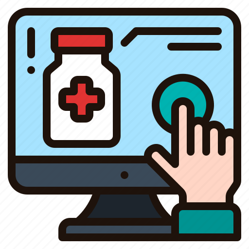Buy, online, pharmacy, medicine, ecommerce, drug, computer icon - Download on Iconfinder
