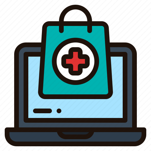 Healthcare, buy, online, ecommerce, laptop, pharmacy, medicine icon - Download on Iconfinder
