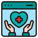 medical, online, activity, health, website, browser, heart, hand