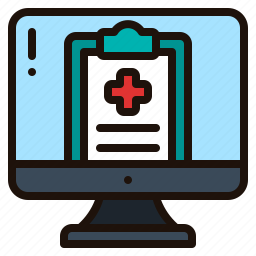Medical, report, registration, patient, result, monitor, computer icon - Download on Iconfinder