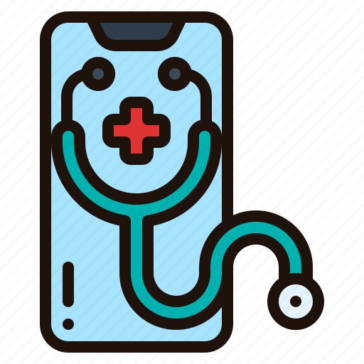 Smartphone, mobile, stethoscope, medical, app, telemedicine icon - Download on Iconfinder