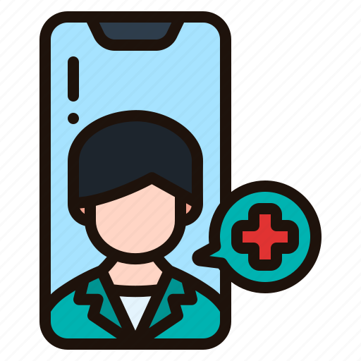 Telemedicine, doctor, mobile, phone, medical, assistance, smartphone icon - Download on Iconfinder