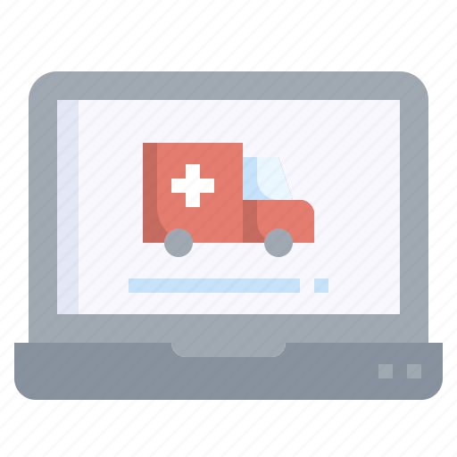 Laptop, emergency, call, ambulance, transport icon - Download on Iconfinder