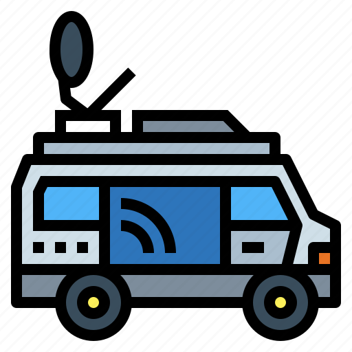 Car, communications, reporter, transportation icon - Download on Iconfinder