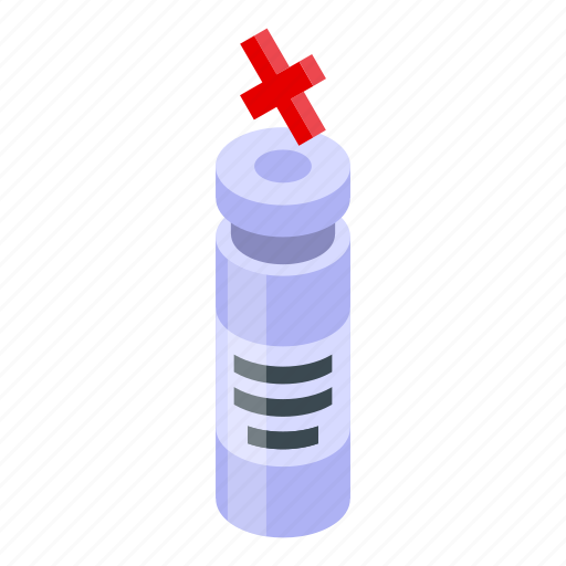 Vaccine, bottle, isometric, vial icon - Download on Iconfinder