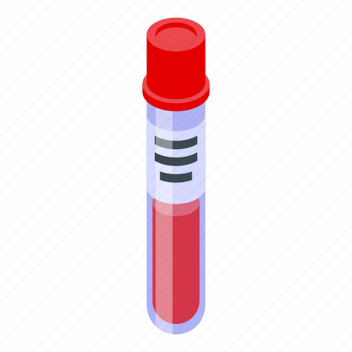 Blood, test, tube, isometric icon - Download on Iconfinder