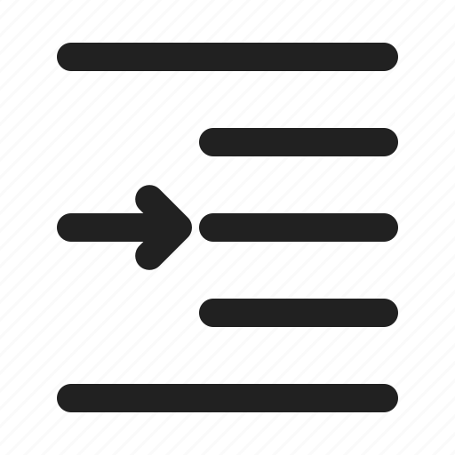 Right, indent, text, edit, arrow, editor, tool icon - Download on Iconfinder