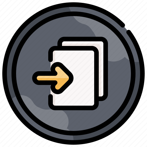 Import, file, arrow, document, option icon - Download on Iconfinder