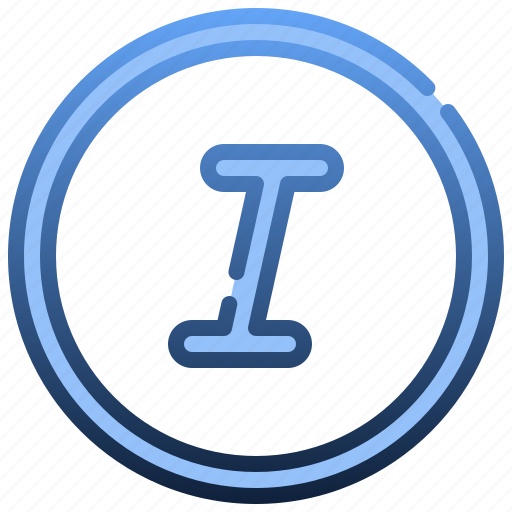 Italic, edit, tools, option, text, format icon - Download on Iconfinder