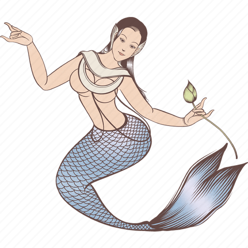 Thai mermaid, mermaid, suvannamaccha, himavanta forest, thai mythology, mythology, thai art icon - Download on Iconfinder