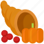 thanksgiving, cornucopia, autumn, food, pumpkin 