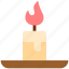 thanksgiving, candle, light, flame 