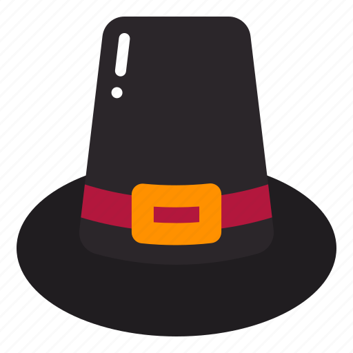 Hat, pilgrim, thanksgiving, accessory, cultures, costume, masculine icon - Download on Iconfinder