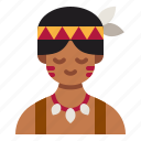 native, american, avatar, traditional, culture, man, user, profile 