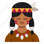 native, american, avatar, traditional, culture, woman, user, profile 