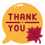 thank, you, thanksgiving, speech, bubble, communications, autumn, maple, leaf 