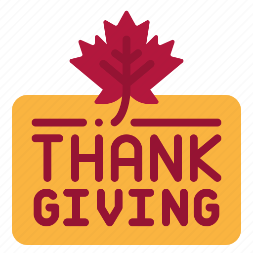 Thanksgiving, autumn, label, holiday, maple, leaf, sign icon - Download on Iconfinder