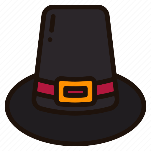 Hat, pilgrim, thanksgiving, accessory, cultures, costume, masculine icon - Download on Iconfinder