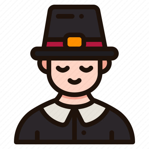 Pilgrim, thanksgiving, avatar, man, costume, cultures, hat icon - Download on Iconfinder