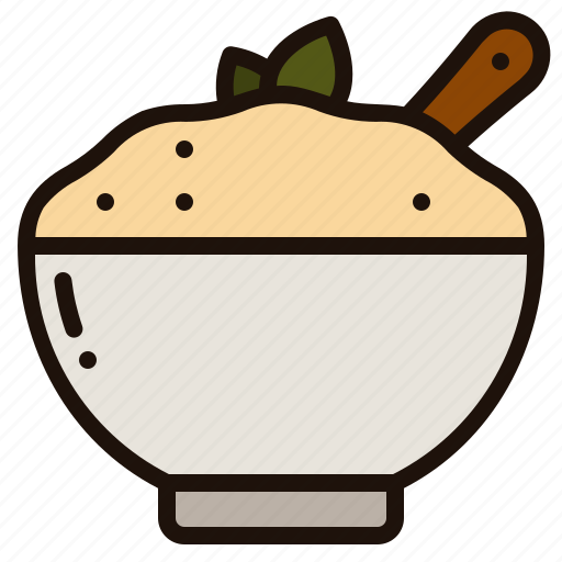 Porridge, bowl, spoon, food, healthy, breakfast, meal icon - Download on Iconfinder