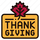 thanksgiving, autumn, label, holiday, maple, leaf, sign, banner