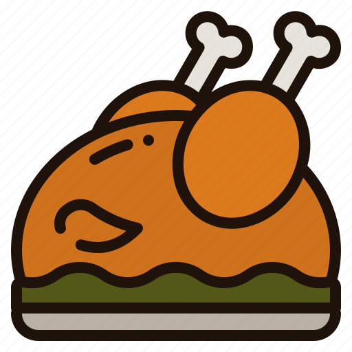 Turkey, thanksgiving, leg, food, meal, roast, chicken icon - Download on Iconfinder