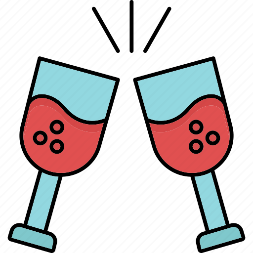 Cheers, drink, party, celebration, alcohol, champagne, glass icon - Download on Iconfinder