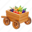 vegetable, cart, wooden, healthy, food, thanksgiving, holiday, wood 