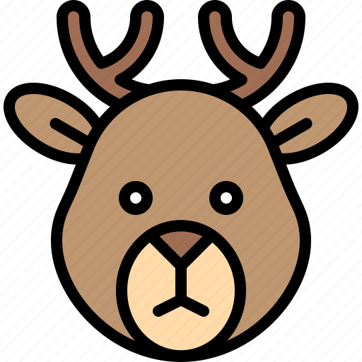 Animal, caribou, christmas, deer, reindeer, reindeer sled icon - Download on Iconfinder