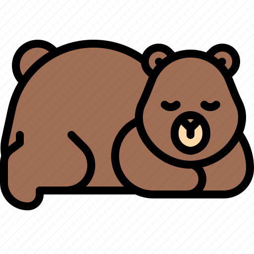 Bear, brown bear, shaggy fur, wildlife icon - Download on Iconfinder