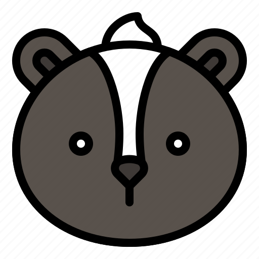 Badger, puffed tail, skunk, stink badger, unpleasant smell icon - Download on Iconfinder
