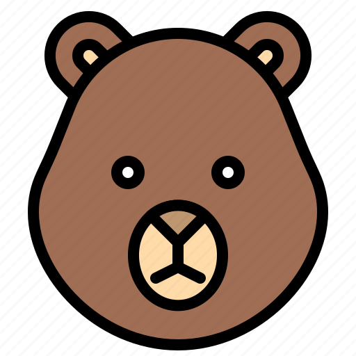 Animal, animal zoo, bear, brown bear, shaggy fur, wildlife icon - Download on Iconfinder