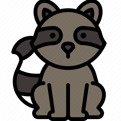 Animal, bushy tail, curious, nocturnal, raccoon, wildlife icon - Download on Iconfinder