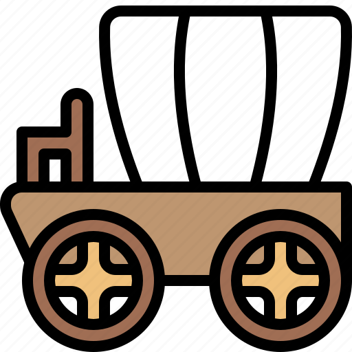 Cart, horse-drawn omnibus, horsecar, housebus, vehicle, wagonnette icon - Download on Iconfinder