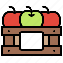 apples, dinner, fresh, fruits, healthy, wooden case