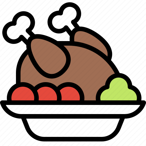 Dinner, meal, roast, thanksgiving turkey, turkey, turkey recipe icon - Download on Iconfinder
