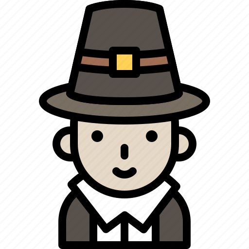 Avatar, man, pilgrim, pilgrim hat, puritan, top hat icon - Download on Iconfinder