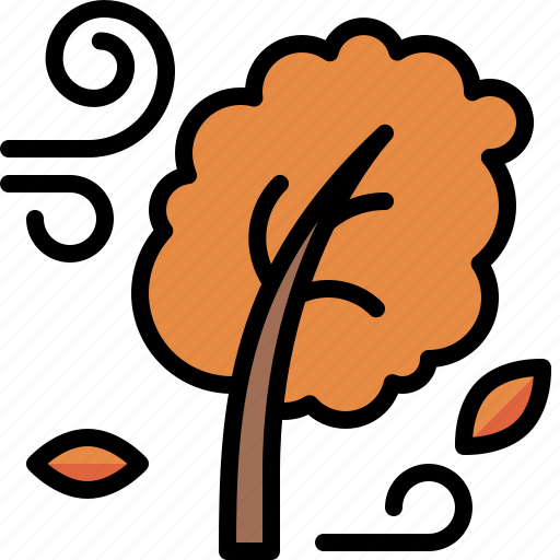 Autumn, breezy, environment, fall, tree, windy icon - Download on Iconfinder
