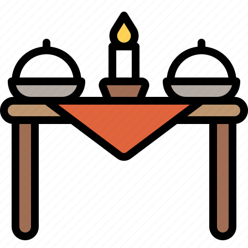 Candle, celebration, christmas, dinner, holiday, meal icon - Download on Iconfinder