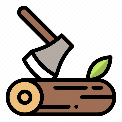 Axe, environment, fell a tree, log, tree, tree cutting icon - Download on Iconfinder