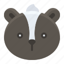 badger, puffed tail, skunk, stink badger, unpleasant smell