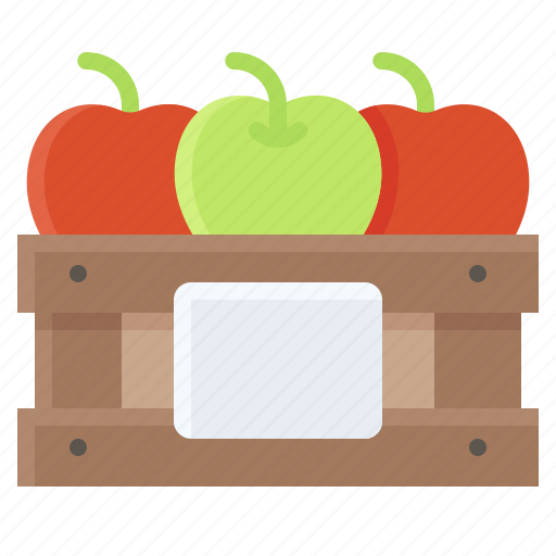 Apples, dinner, fresh, fruits, healthy, wooden case icon - Download on Iconfinder