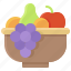 apples, celebration, dinner, fruits, grape, orange 