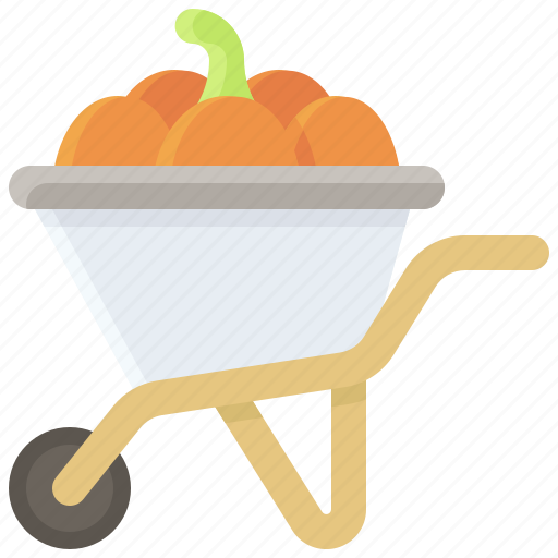Carrier, cart, handcart, pumpkin, trolley, vegetable icon - Download on Iconfinder