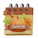 calendar, thanksgiving, pumpkin, autumn 